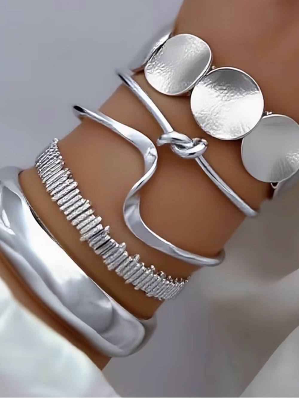 💫HOST PICK 💫Sterling Silver Mixed-Style Bracelet Set - Silver
